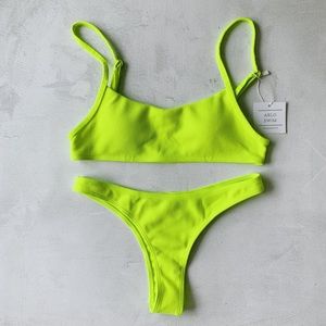 Ribbed neon Arlo bikini